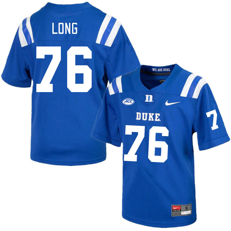 Men #76 Jake Long Duke Blue Devils College Football Jerseys Stitched Sale-Royal